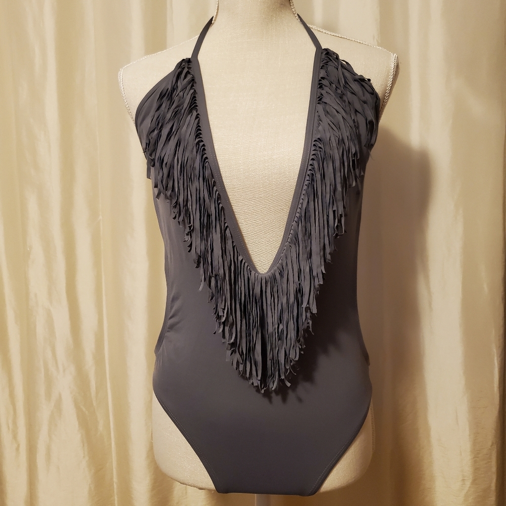 NWT L*Space Fringe One Piece Bathing Suit
